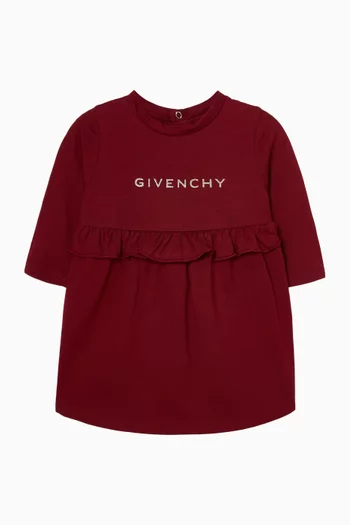 Logo Ruffled Dress