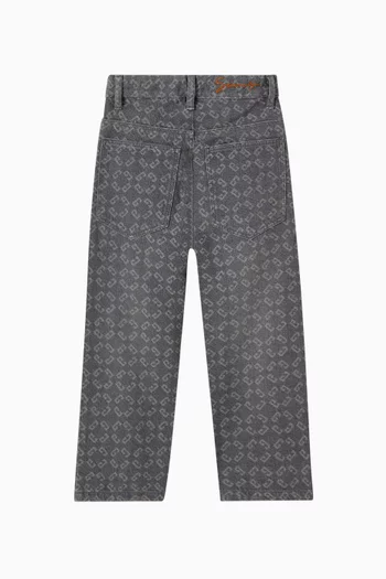 Monogram Pants in Denim
