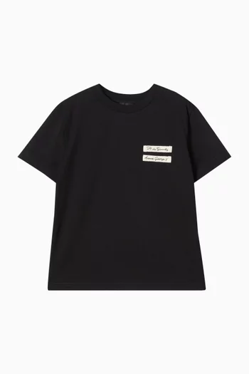 Logo Label T-shirt in Cotton