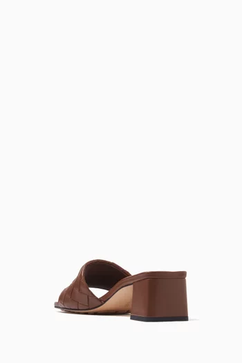 Parco 45 Mule Sandals in Intrecciato Leather