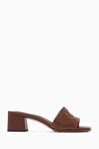 Parco 45 Mule Sandals in Intrecciato Leather