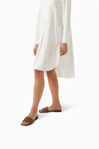 Parco Mule Sandals in Intrecciato Leather