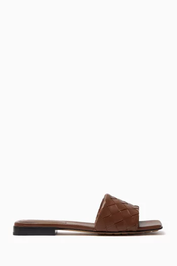 Parco Mule Sandals in Intrecciato Leather