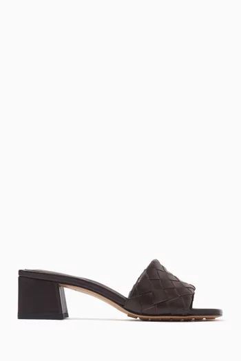 Parco 45 Mule Sandals in Intrecciato Leather