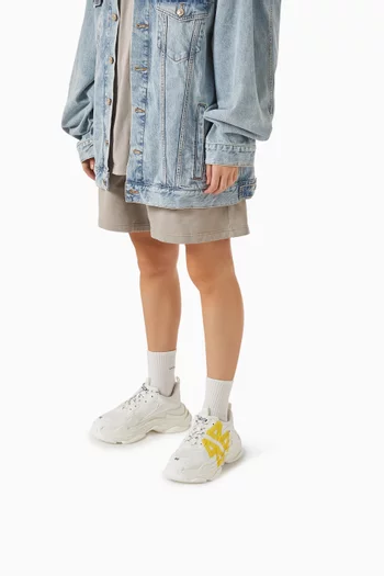 Triple S Tape Type Sneakers in Mesh