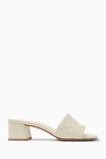 Parco 45 Mule Sandals in Intrecciato Leather