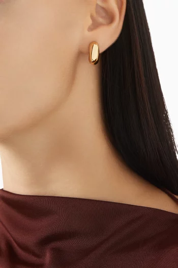 أقراط دائرية توم صغيرة نحاس مطلي ذهب عيار 14‏