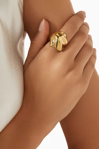 Lydia Ring in 14kt Gold-plated Brass