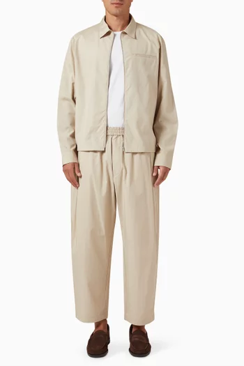 Cropped Wide-leg Pants in Cotton