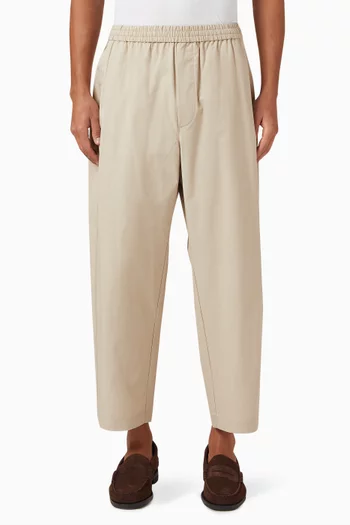Cropped Wide-leg Pants in Cotton