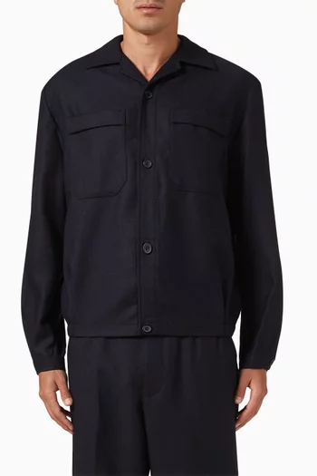 Overshirt in Wool Flannel