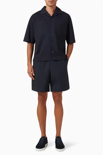 Elasticated Shorts in Pima Cotton
