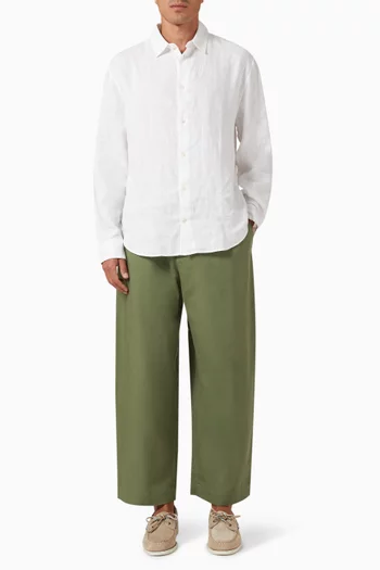 Barrel-leg Drawstring Pants in TENCEL™-blend