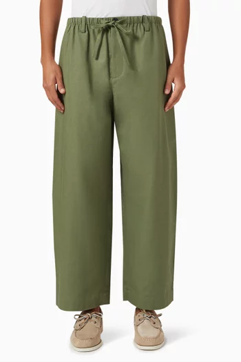 Barrel-leg Drawstring Pants in TENCEL™-blend