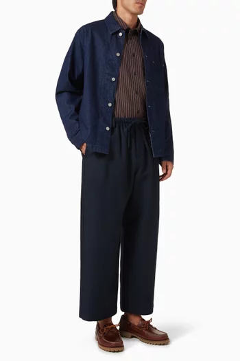 Barrel-leg Drawstring Pants in TENCEL™-blend