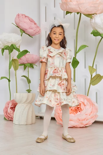 Frill Floral Dress