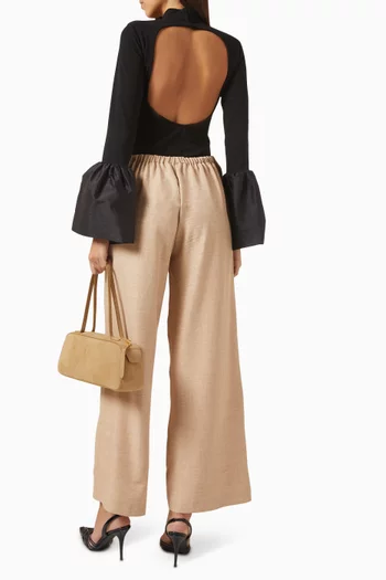 Adama Top in Jersey & Satin