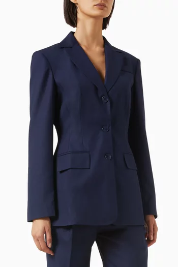 Beirut Hourglass Blazer in Gabardine