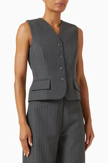 Nebo Gilet Vest in Gabardine