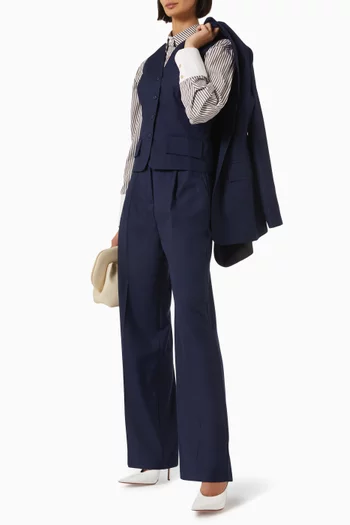 Nebo Gilet Vest in Gabardine