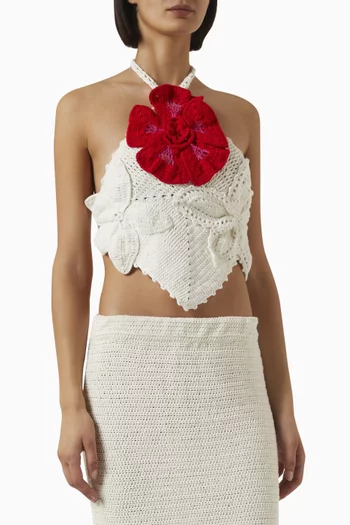 Suki Flower Top in Crochet