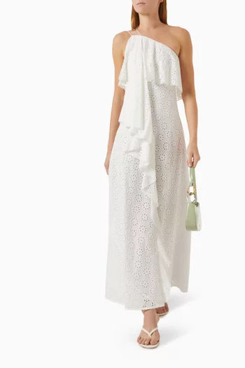 Isa One-shoulder Dress in Cotton