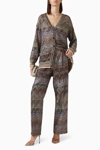 بنطال مطرز بالترتر