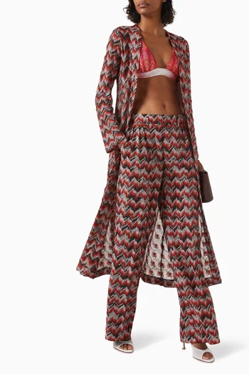 Chevron Wide-leg Pants