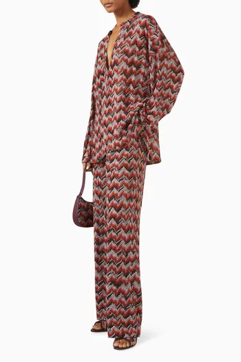 Oversized Top in Raschel-knit