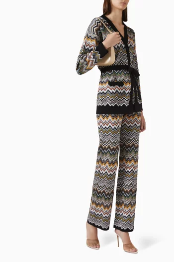 Chevron Belted Cardigan