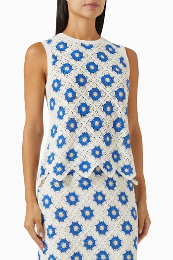 Yasbalis Crochet Top in Organic Cotton Blend