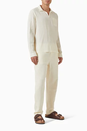 Gauze Popover Shirt in Cotton & Linen