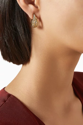 1980s Vintage Crystal Clip-On Earrings