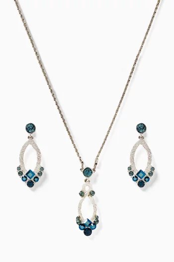 1980s Vintage Earrings & Necklace Set