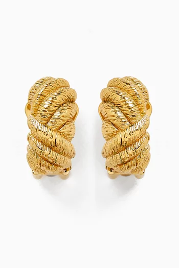1980s Vintage Demi-Hoop Clip-On Earrings