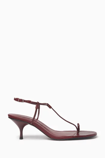 Elsha 55 Kitten Sandals in Leather