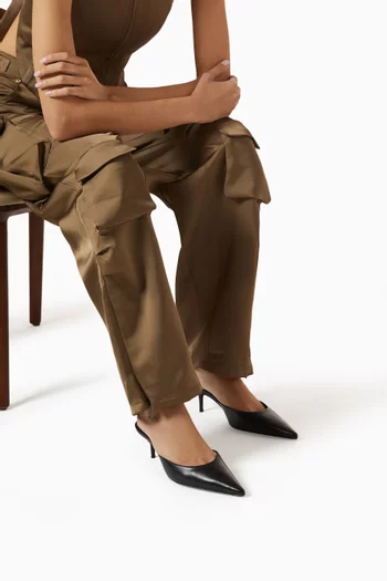Point-toe 63 Mules in Leather