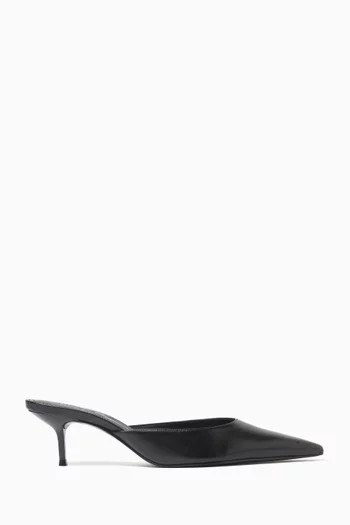 Point-toe 63 Mules in Leather