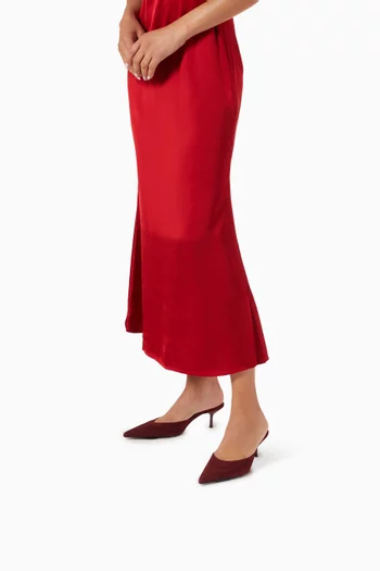 Point-toe 63 Mules in Suede