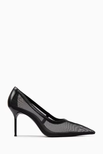Sheer 100 Pumps in Mesh & Leather