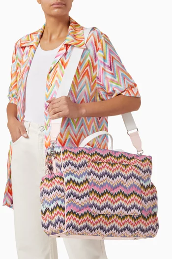 Zigzag Print Diaper Bag