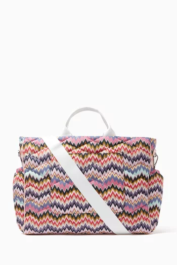 Zigzag Print Diaper Bag