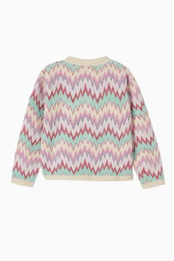 Zig Zag Knitted Cardigan