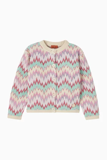 Zig Zag Knitted Cardigan