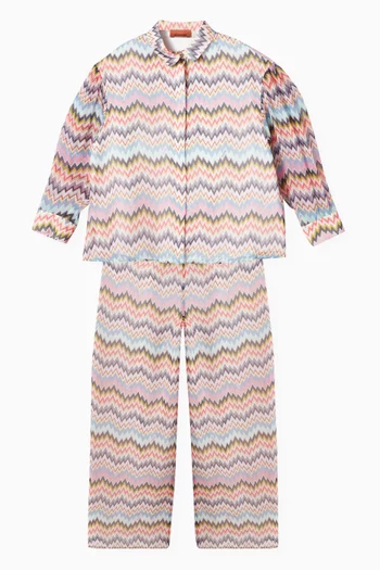 Zig Zag Wide-leg Pants