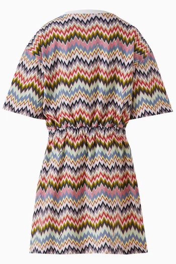 Zig Zag Print Mini Dress