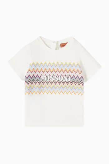 Chevron Print T-shirt in Cotton