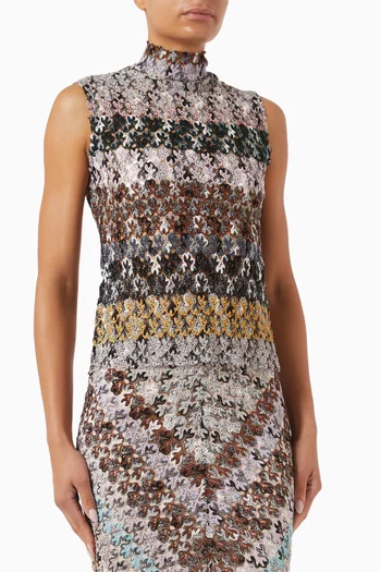 Lace-knit Top in Viscose Blend