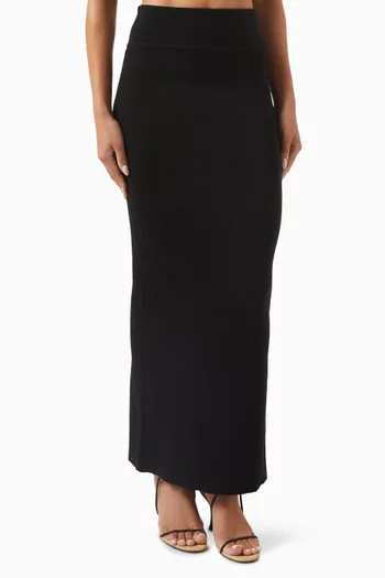 تنورة منسوجة بقصةمستقيمة قطن