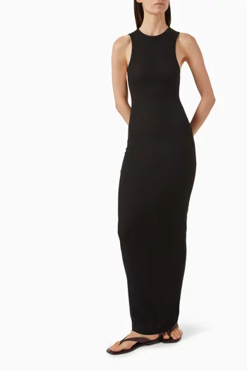 Racer Maxi Dress in Cotton-jersey